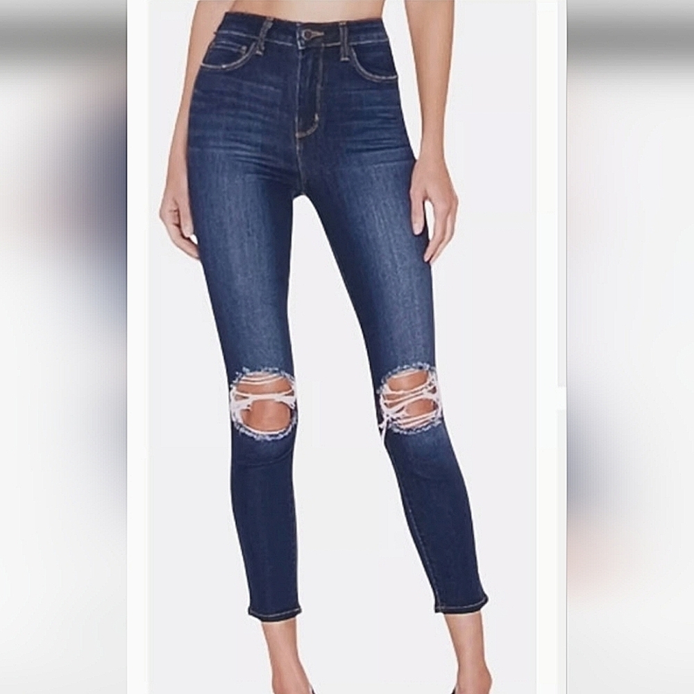 NWT L'AGENCE Marget High Rise Destructed Skinny Jeans size 26